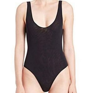 NWOT Free People Intimately Black Sheer Thong Bodysuit